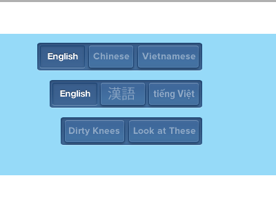 Testing Language Buttons