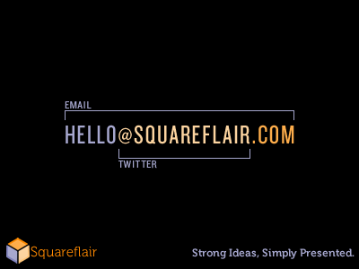 Squareflair Business Card Idea business card concept