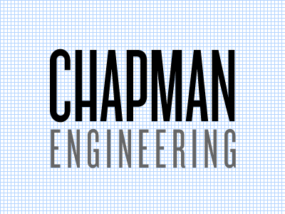 Chapman Engineering V1 font knockout logo