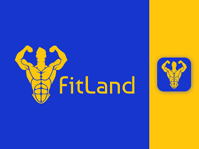 FitLand Logo Design bodybuilding design fitness logo logo design