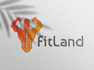 Fitland logo design bodybuilding branding design fitness logo logo design vector