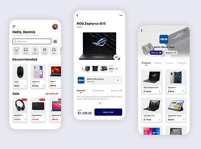 E-commerce Mobile App app design minimal mobile ui ui