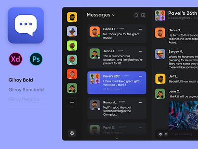 Chat app app design minimal ui