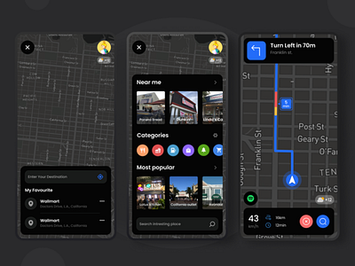 inDrive - Map app app design minimal mobile ui ui web design
