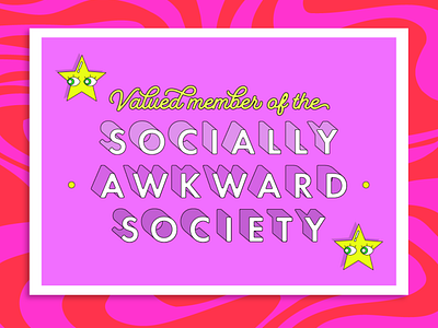 'Socially Awkward Society' Membership Card