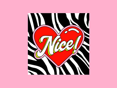 Nice! adobeillustrator boldcolours chartreuse colourclash colourfuldesign colourfulillustration graphicdesign heartdesign heartillustration illustration illustrator nicedesign niceillustration redandpink zebra zebraprint