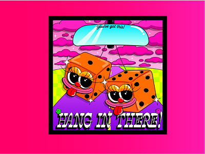 HANG IN THERE! adobeillustator boldcolours colour colourclash colourful colourfuldesign creative dicedesign diceillustration funwithtype fuzzydice hanginthere hanginthereposter illustration typography typographydesign womenofcreation womenofdesign womenofillustration womenoftype