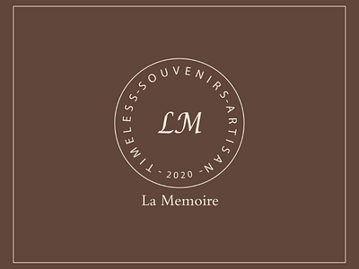 La Memoire icon logo sales glass 3d message