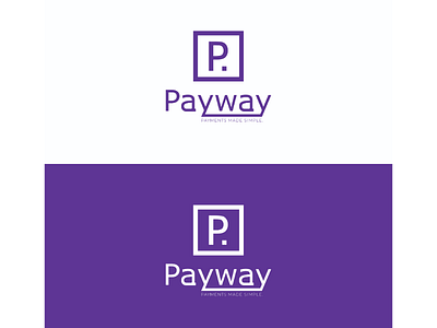 Payway minimalistic logo purple white black logo