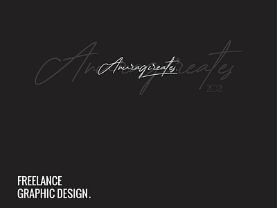 AnuragCreates font black white space design