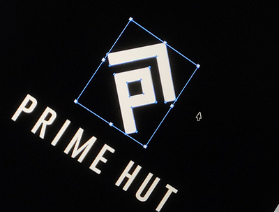 PrimeHut Logo Concept app black white logo box dot design icon icon logo sales glass 3d message logo minimal typography ui ux