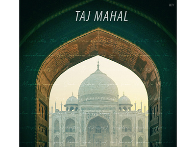 Taj mahal poster