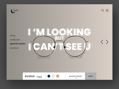 Concept Eyewear Shop Website Design design ui web design website