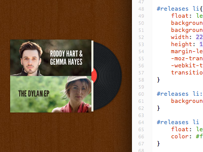 Vinyl CSS Hover Animation