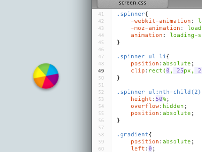 CSS loading spinner beach ball css html loading mac spinner