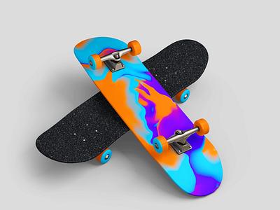 Skateboard Design abstract art abstract design art artist artwork colourful graphics skateboard skateboard graphics skateboarding skateboards space theme