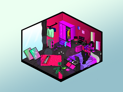 Chill Isometric Room