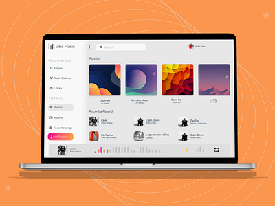 Desktop Music App app branding design graphic design illustration logo mob mockup ui ux