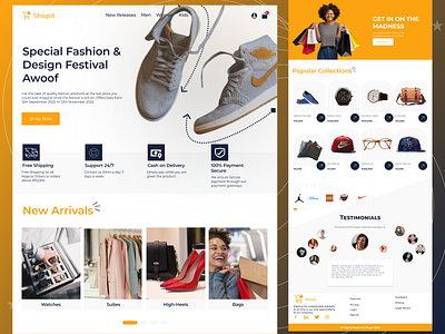 Shopit E-commerce Website (Light Mode) app branding design ecommerce graphic design mockup ui uiux ux vector website