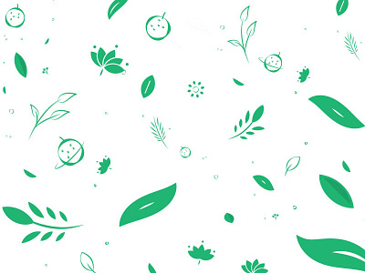 Organic Pattern floral green illustrator pattern vector wallpaper