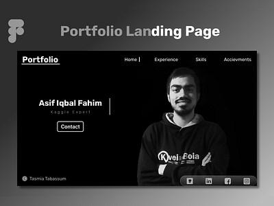 UI Portfolio Landing Page design landing page design portfolio portfolio landing page portfolio website ui user interface design ux design web website design