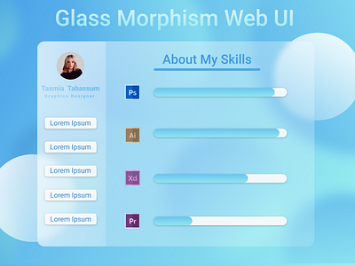 Glass Morphism Web UI glassmorphism glassmorphism ui glassmorphism website portfolio portfolio website ui uiux ux ux design web website design