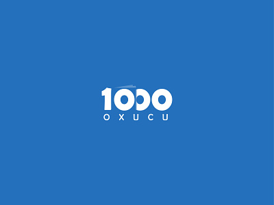"1000 Oxucu" Logo (Book logo) book book reader branding design icon illustration logo logo design logodesign logotype reader logo ui vector