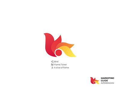 Marketing Guide Azerbaijan Logo azerbaijan logo branding design fire logo icon illustration land of fire logo logo logo design logodesign logotype marketing logo ui vector
