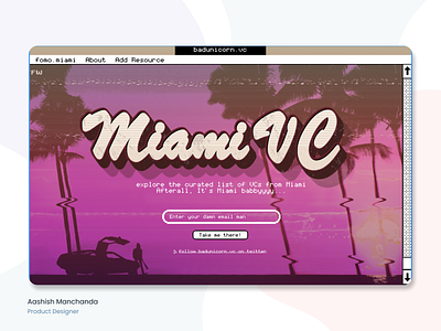Fomo Miami - A VCs' Paradise for Miami design list miami vc webdesign