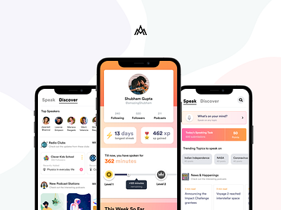 Native Explore & Profile Mobile App Design