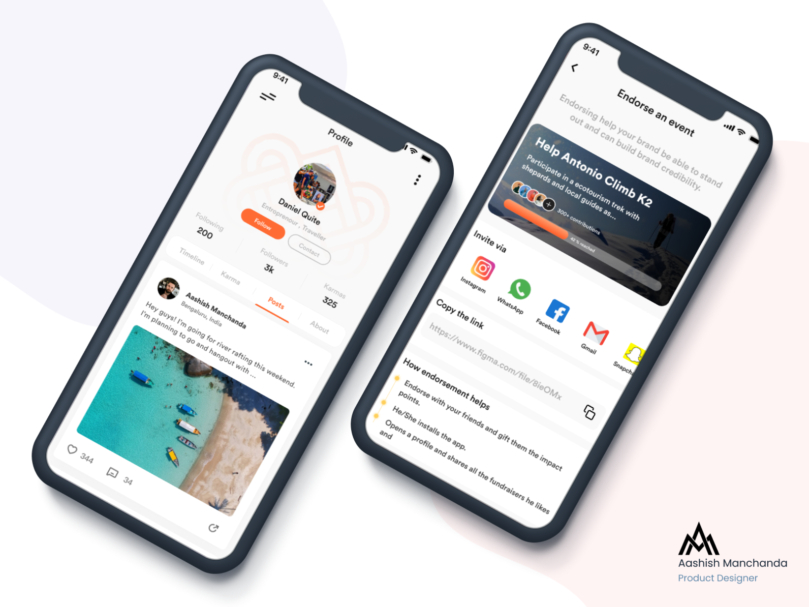 Profile Mobile UI/UX Design - travOkarma by Ash M on Dribbble