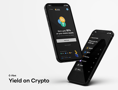 Yield on Crypto - Web3 Mobile App Design branding crypto mobile design ui ux web3