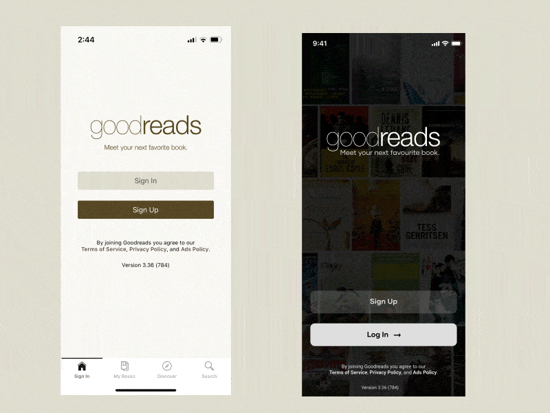 Goodreads - Onboarding Redesign branding goodreads mobile design motion graphics redesign