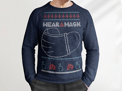An Ugly Pandemic Christmas Sweater apparel apparel design apparel graphics christmas design illustration pandemic ugly christmas sweater ugly pandemic christmas sweater xmas