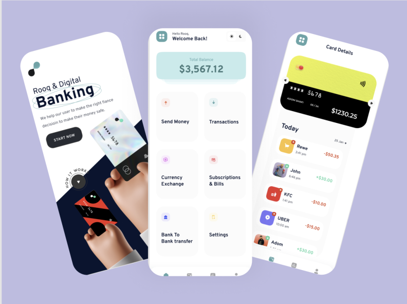 Digital Banking app by Daoud Farooq on Dribbble
