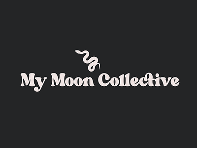 Typography Logo For My Moon Collective Shop design drawing graphic design hand drawn logo handdrawn mystic simple design snake design snake logo snake plant typeface typefaces typography typography art typography design typography logo typography logo design typography logotype