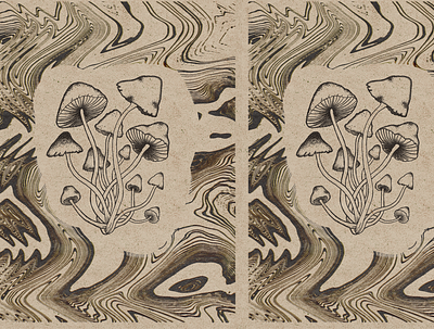 Take A Trip Illustration Print art print groovy illustration mushroom mystic psychedelic retro texture trippy