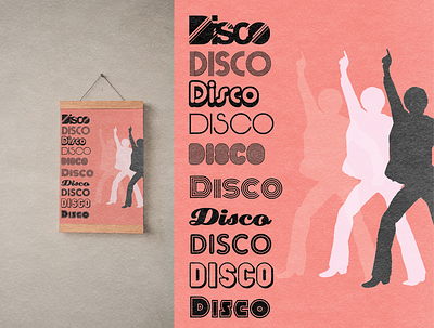 Disco Poster branding dance design disco graphic design illustration music pink poster retro stationary time typography vibrant