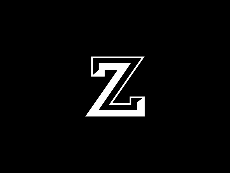 Zack Mirza logo strobe animation black and white branding iteration logo magic typography z