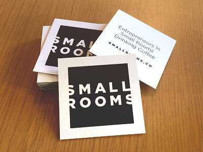 SMALLROOMS.CO bizcard branding classic clever logo minimal podcast simple typographic