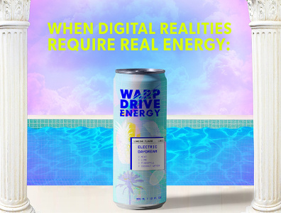 Warp Drive Energy - Ad advertising graphic design illustrator photoshop