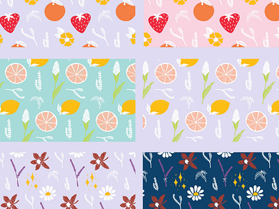 Fruit & Floral Patterns - For Tea Packaging