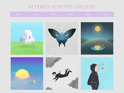Website Design Template - Online Gallery art css gallery graphic design html web design