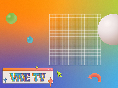 Network Packaging - Vive TV graphic design lower third motion graphics network packaging retro tv y2k