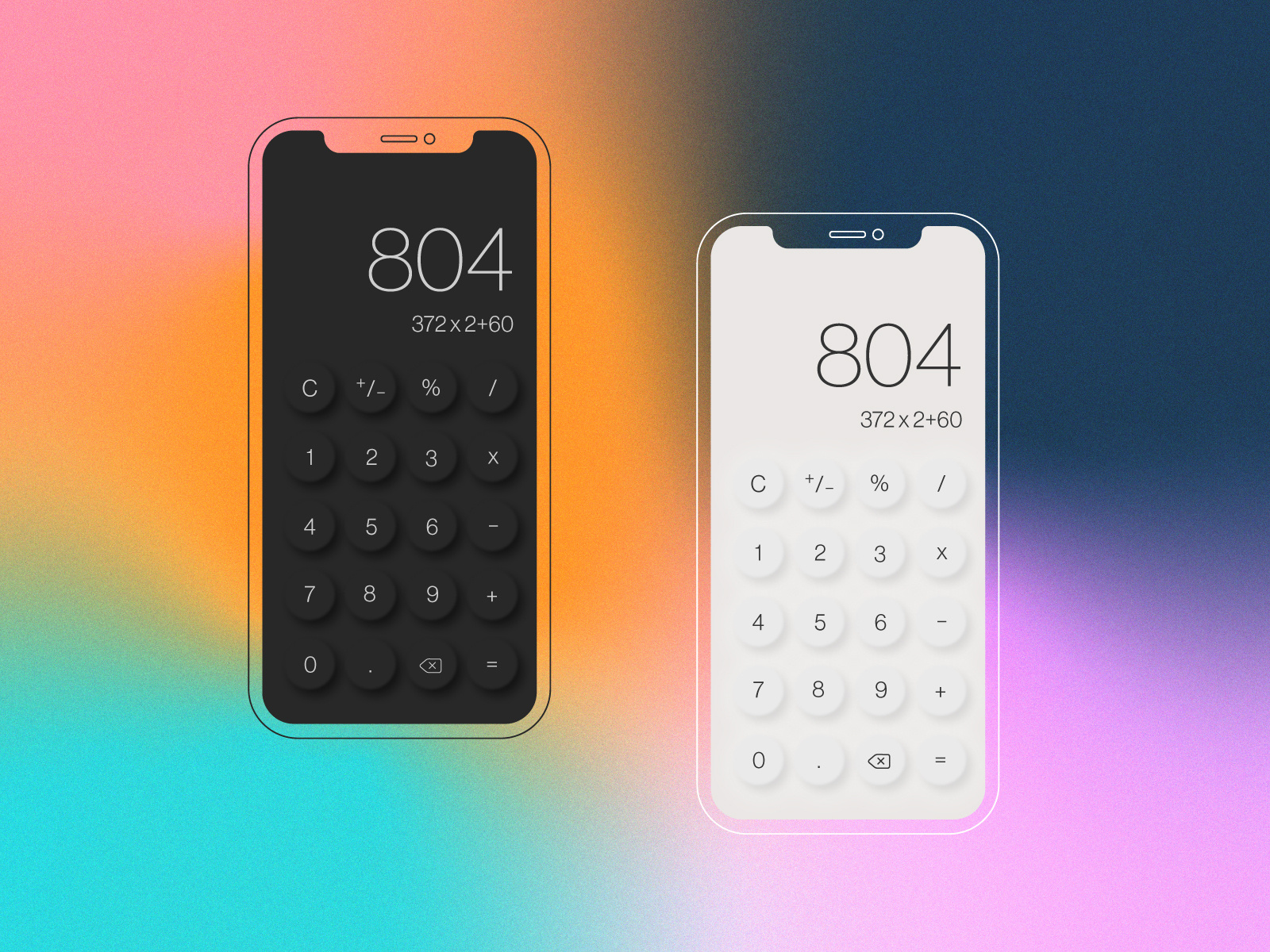 Daily UI 004 Calculator by Kira French on Dribbble