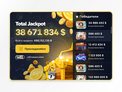 Jackpot banner 4/4 banner casino ui ux