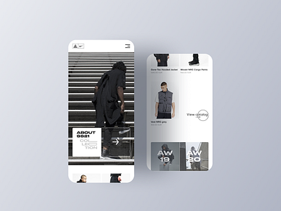 Nike ACG App animation app design flat minimal typography ui ux web website