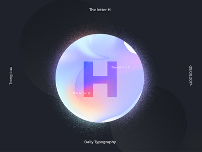 Letter H 2d art blend lettering noise trippy type typography