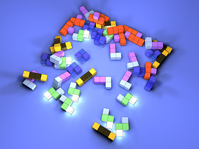 Lego 4d abstract cinema colorful cute tetris
