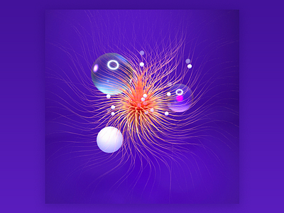 Sea Creature 3d abstract cinema4d purple render